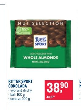RITTER SPORT ČOKOLÁDA - Makro aktualniletaky.eu