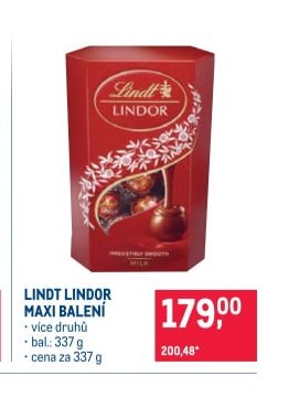 LINDT LINDOR MAXI BALENÍ - Makro aktualniletaky.eu