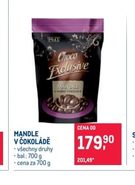 MANDLE V ČOKOLÁDĚ - Makro aktualniletaky.eu