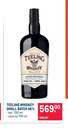 TEELING WHISKEY SMALL BATCH 46% - Makro aktualniletaky.eu