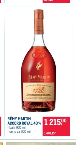 RÉMY MARTIN ACCORD ROYAL 40% - Makro aktualniletaky.eu