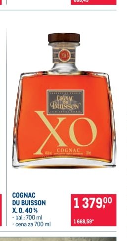 COGNAC DU BUISSON X.O. - Makro aktualniletaky.eu