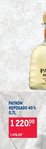 Patrón Reposado 40% 0,7L - Makro aktualniletaky.eu