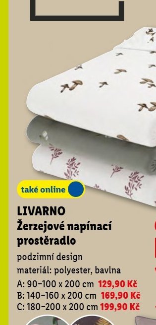 LIVARNO Žerzejové napínací prostěradlo - Lidl aktualniletaky.eu