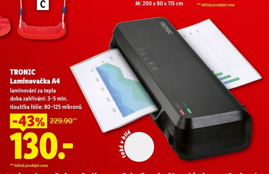 TRONIC Laminovačka A4 - Lidl aktualniletaky.eu