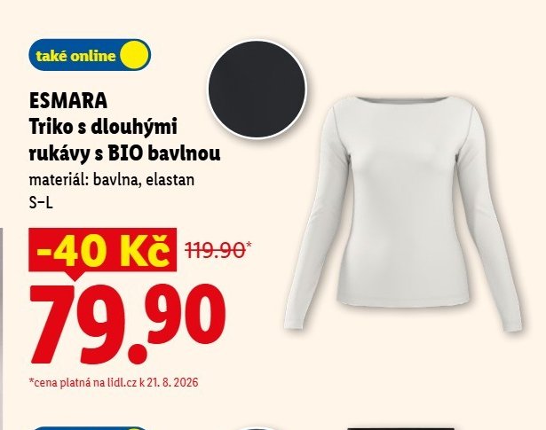 ESMARA Triko s dlouhými rukávy s BIO bavlnou - Lidl aktualniletaky.eu