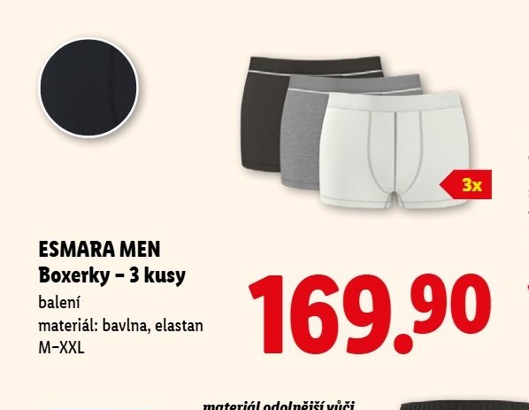ESMARA MEN Boxerky – 3 kusy - Lidl aktualniletaky.eu