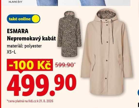 Esmara Nepromokavý kabát - Lidl aktualniletaky.eu