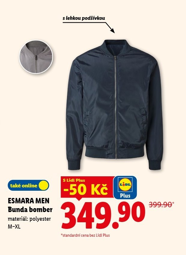 ESMARA MEN Bunda bomber - Lidl aktualniletaky.eu