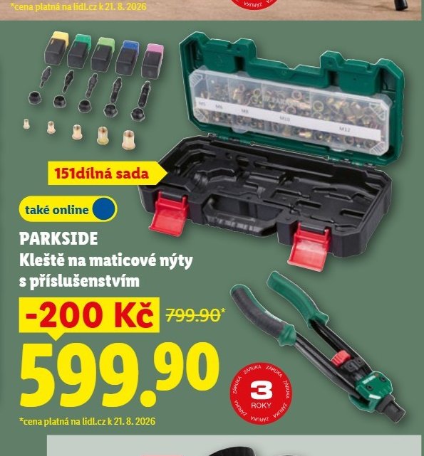 PARKSIDE Kleště na maticové nýty s příslušenstvím - Lidl aktualniletaky.eu