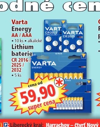 Varta Energy / Lithium baterie - Norma aktualniletaky.eu