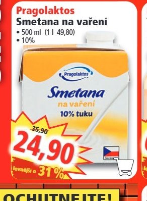 Pragolaktos Smetana na vaření - Norma aktualniletaky.eu