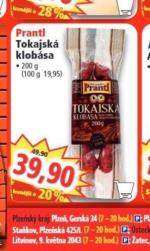 Prantl Tokajská klobása - Norma aktualniletaky.eu