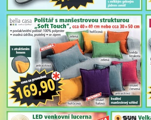 bella casa Polštář s manšestrovou strukturou - Norma aktualniletaky.eu