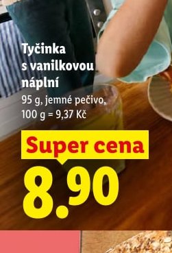 Tyčinka s vanilkovou náplní - Lidl aktualniletaky.eu