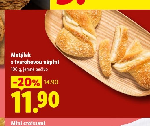 Motýlek s tvarohovou náplní - Lidl aktualniletaky.eu