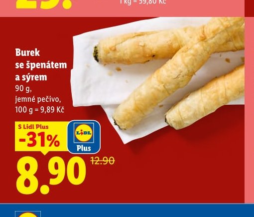Burek se špenátem a sýrem - Lidl aktualniletaky.eu