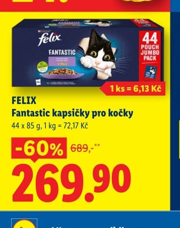 Felix Fantastic kapsičky pro kočky - Lidl aktualniletaky.eu