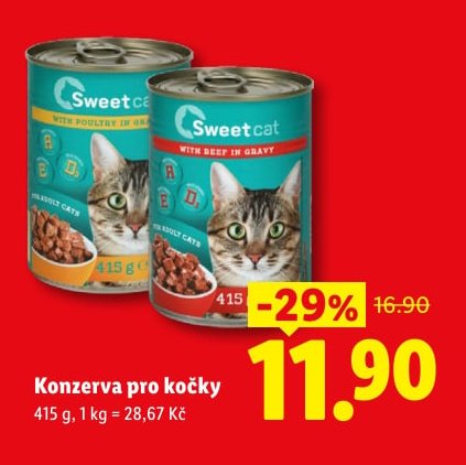 Sweet Cat konzerva pro kočky - Lidl aktualniletaky.eu