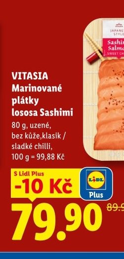VITASIA Marinované plátky lososa Sashimi - Lidl aktualniletaky.eu