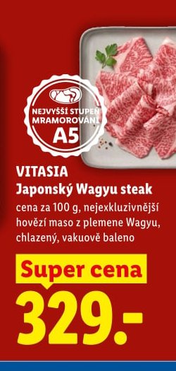 VITASIA Japonský Wagyu steak - Lidl aktualniletaky.eu