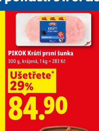 PIKOK Krůtí prsní šunka - Lidl aktualniletaky.eu