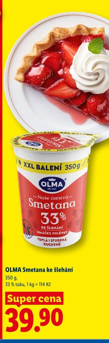 OLMA Smetana ke šlehání - Lidl aktualniletaky.eu