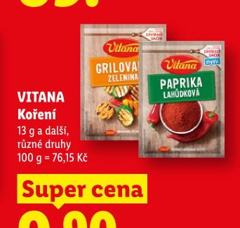VITANA Koření - Lidl aktualniletaky.eu