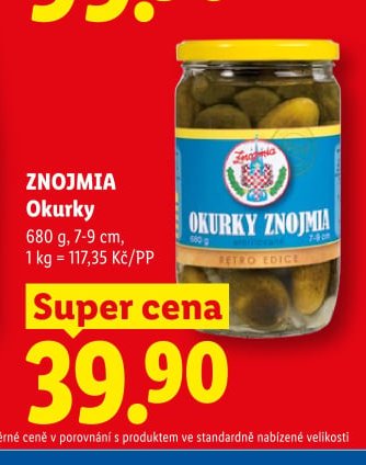 ZNOJMIA Okurky - Lidl aktualniletaky.eu
