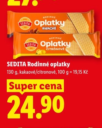 SEDITA Rodinné oplatky - Lidl aktualniletaky.eu