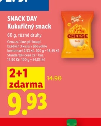 Snack Day Kukuřičný snack - Lidl aktualniletaky.eu