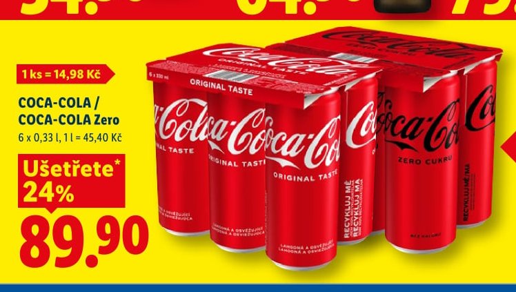 Coca-Cola / Coca-Cola Zero - Lidl aktualniletaky.eu