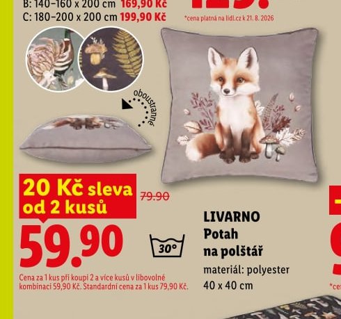 LIVARNO Potah na polštář - Lidl aktualniletaky.eu