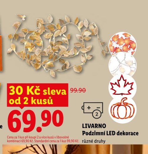 LIVARNO Podzimní LED dekorace - Lidl aktualniletaky.eu