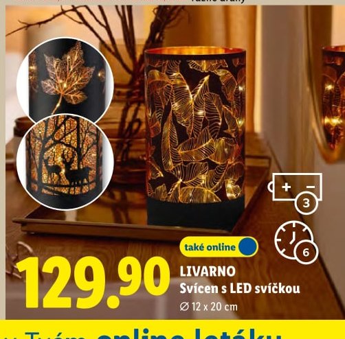 LIVARNO Svícen s LED svíčkou - Lidl aktualniletaky.eu