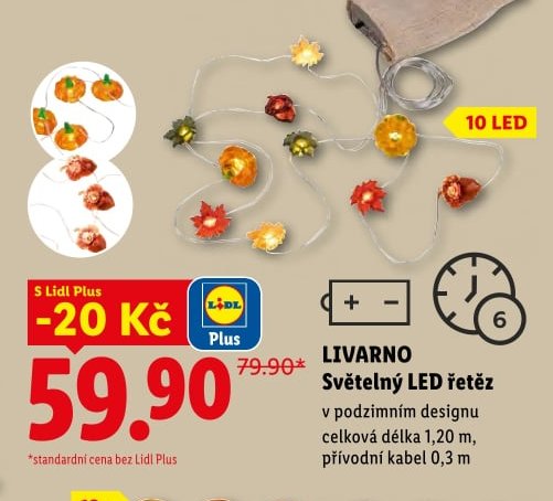 LIVARNO Světelný LED řetěz - Lidl aktualniletaky.eu