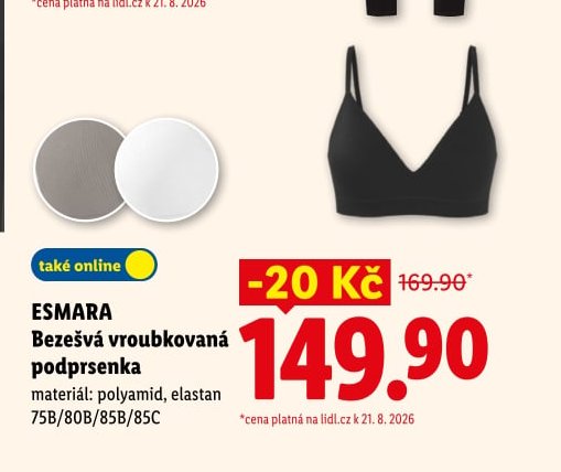 ESMARA Bezešvá vroubkovaná podprsenka - Lidl aktualniletaky.eu
