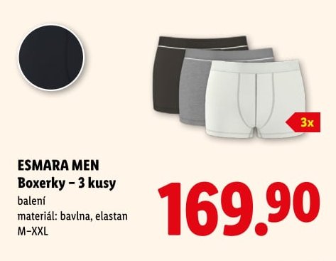 ESMARA MEN Boxerky – 3 kusy - Lidl aktualniletaky.eu