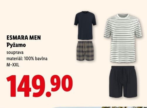 ESMARA MEN Pyžamo (tričko a kraťasy) - Lidl aktualniletaky.eu