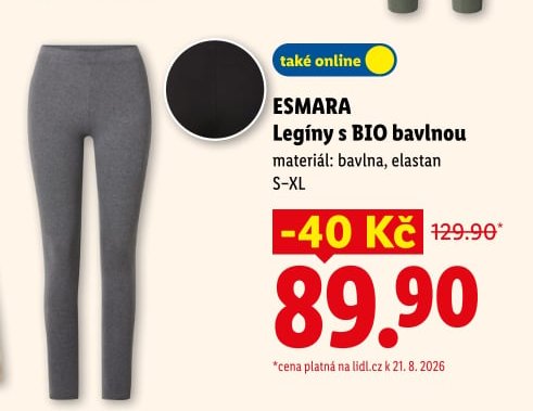 ESMARA Legíny s BIO bavlnou - Lidl aktualniletaky.eu