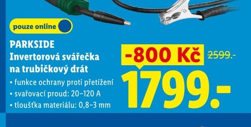 PARKSIDE Invertorová svářečka na trubičkový drát - Lidl aktualniletaky.eu