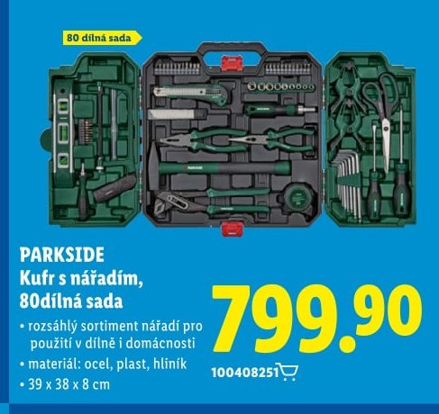 PARKSIDE Kufr s nářadím, 80dílná sada - Lidl aktualniletaky.eu