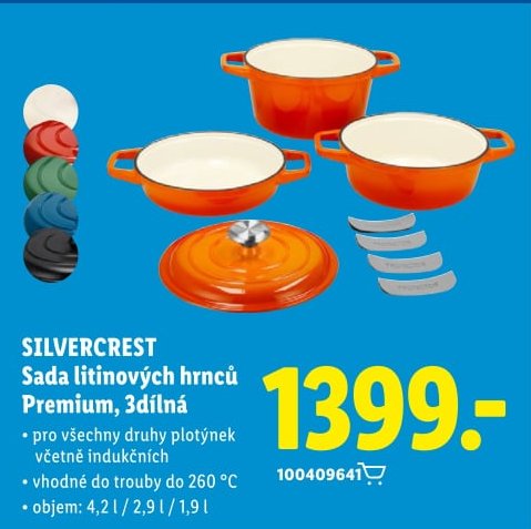 SILVERCREST Sada litinových hrnců Premium, 3dílná - Lidl aktualniletaky.eu