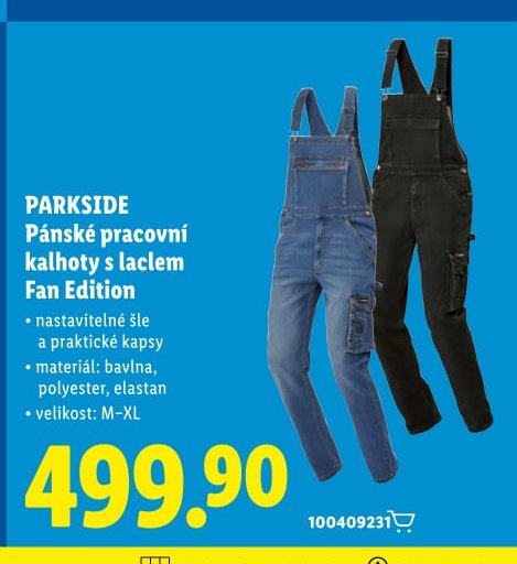PARKSIDE Pánské pracovní kalhoty s laclem Fan Edition - Lidl aktualniletaky.eu