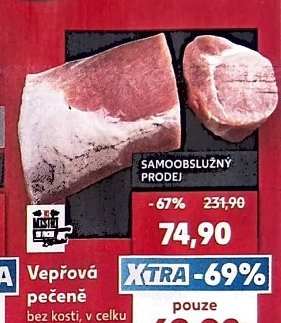 Vepřová pečeně bez kosti v celku vakuové balení cena za 1 kg - Kaufland aktualniletaky.eu