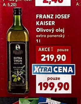 Franz Josef Kaiser olivový olej extra panenský 1 l - Kaufland aktualniletaky.eu