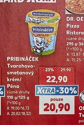 PRIBINÁČEK Tvarohovo-smetanový krém - Kaufland aktualniletaky.eu