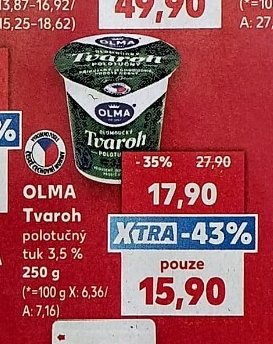 OLMA Tvaroh polotučný - Kaufland aktualniletaky.eu