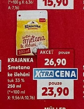 KRAJANKA Smetana ke šlehání - Kaufland aktualniletaky.eu