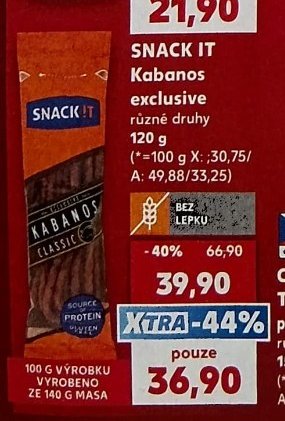 SNACK IT Kabanos exclusive - Kaufland aktualniletaky.eu